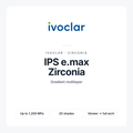 IPS e.max Zirconia by Ivoclar, gradient zirconia for milled crowns and bridges